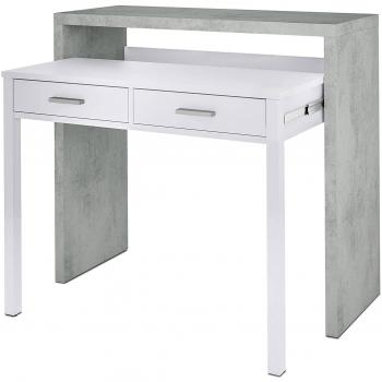 Bureau Moderne Dmora, Effet Bois Ciment 99x36 cm