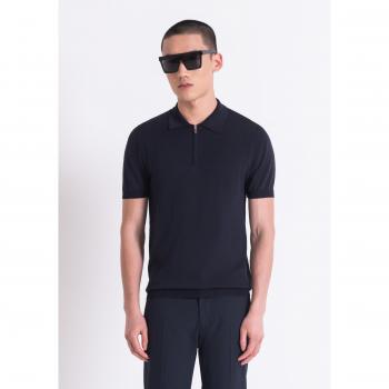Men's Super Slim Fit Zip Polo