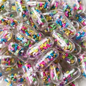 10pcs Colorful Capsule Man Charms for Slime Decoration