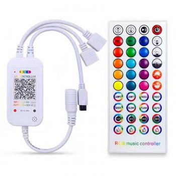 Contrôleur Bluetooth DC5-24V pour LED RGB avec télécommande 40 touches et synchronisation musicale
