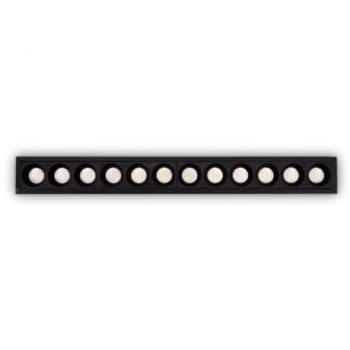 Recessed Light 12 Flames, UGR <19, IP20, Nero Satinato