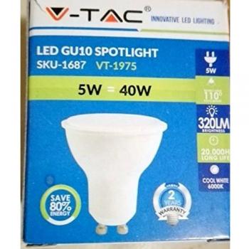 Lampadina LED GU10 5W 400LM 220V 110 Gradi Freddo 6400K