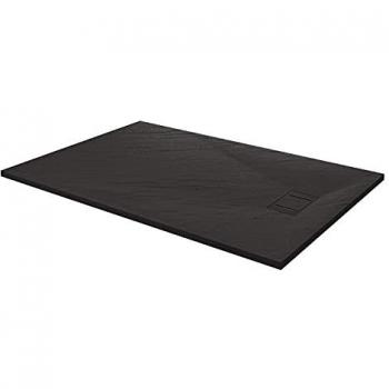 Bac à douche design anthracite 80x180 cm effet pierre