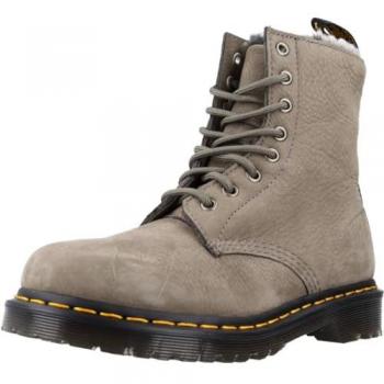 Bottes Femme Dr. Martens 1460 Serena en Nubuck et Fourrure Synthétique, Gris, Taille 40