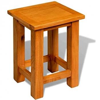 VidaXL Solid Oak Wood End Table 27x24x37 cm