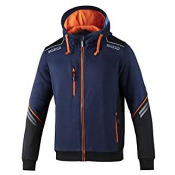 Sparco “Colorado” Felpa Lavoro Cappuccio Zip – Blu Intera