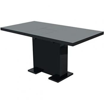Tavolo da Pranzo Estensibile in Alto Lucido Nero