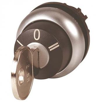 Eaton 111774 M22-WRS3-MS3 Pulsante a chiave con anello frontale in plastica, chiave nera, 1 pz