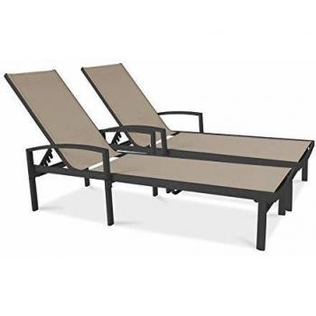 Set di 2 lettini prendisole in alluminio talpa