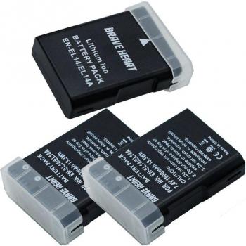 Doppel-Ladegerät mit 4x1800mAh EN-EL14 Akkus für Nikon