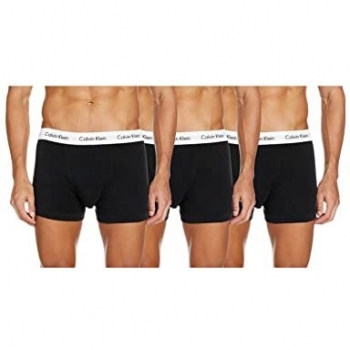 Calvin Klein Set de 3 Bóxers para Hombre, Negro, Talla L