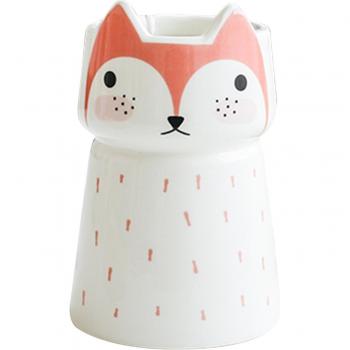 Whimsical Red Fox Herb Planter