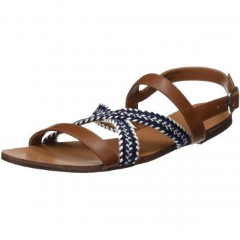 Springfield Damen Cinta Etnica Sandalen, Blau, 37 EU
