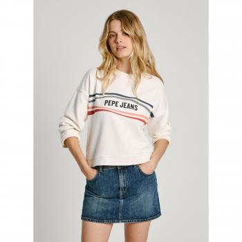 Sudadera Mujer Edeline Blanco Sustentable – Pepe Jeans