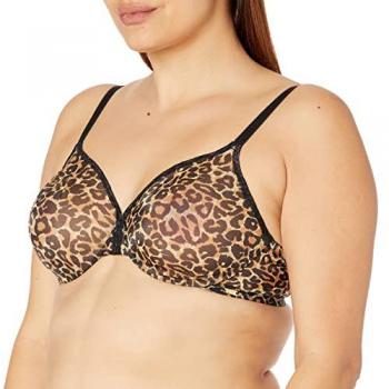 Gossard Glossies Leopard Print Sheer Plunge Bra