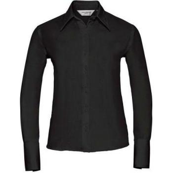 Russell Collection Damen Langarmhemd bügelfrei (Weiß) EU 38 / UK 10