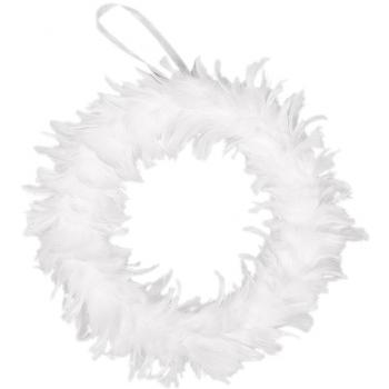 Adorno Navideño de Plumas para Puerta