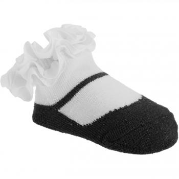 Baby Girls Glittery Lace Socks (One Pair) (One Size) (Black)