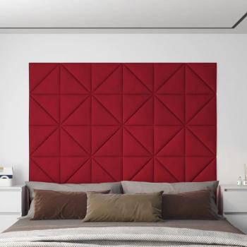 VidaXL 12x Paneles de Pared Terciopelo 30x30 cm 0,54 m²