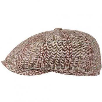 Stetson Silk Flatcap Herren – Schiebermütze, 63 cm Braun, Made in Germany