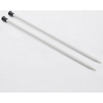 40 cm aluminium breinaalden met knop 5,5 mm