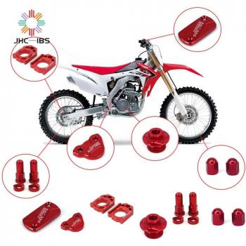 HONDA CRF250R CRF450R CRF450X CNC Axle Block and Brake Fluid Reservoir Cover Set