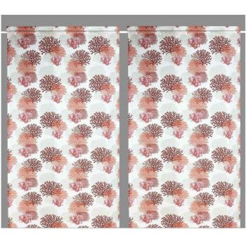 Rideau Verre Élégant 45/60/80 cm Corail Rouge