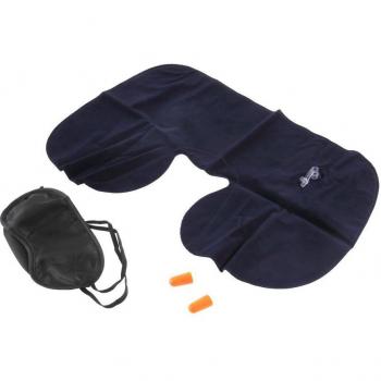 Oreiller de Voyage U avec Masque et 2 Bouchons d'Oreilles