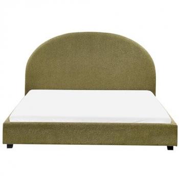 Lit Tête de Lit Demi-Ronde 160x200 cm Vert Olive