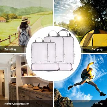 Eono Essentials 6‑teiliges Kompressions-Packset, Expandierbar, Weiß