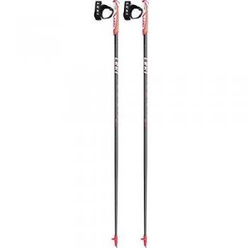 LEKI Bâtons de Marche Nordique Flash Carbon Unisexe Blanc/Rouge Fluo 130