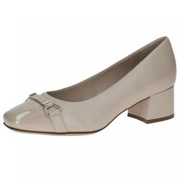 Caprice Escarpins Beige, Talon Trapézoïde, Cuir et Synthétique, P.36