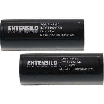 EXTENSILO 2x Batteria Extra Kodak Klic-3000 DSLR 1600 mAh