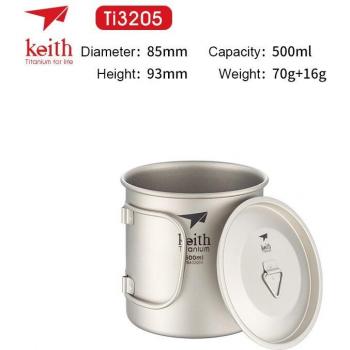 Keith Titan Trinkbecher mit Klappgriff, 220ml bis 900ml