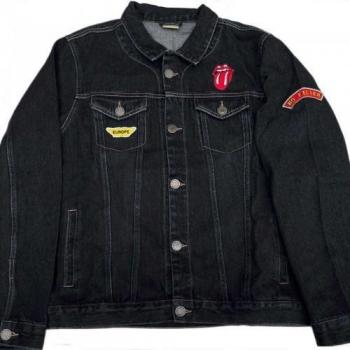 Rolling Stones Unisex Denimjacke mit Rückenaufdruck L