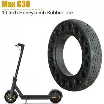 Neumáticos Sólidos de 10 para Scooter Eléctrico Ninebot Max G30, Amortiguador Negro