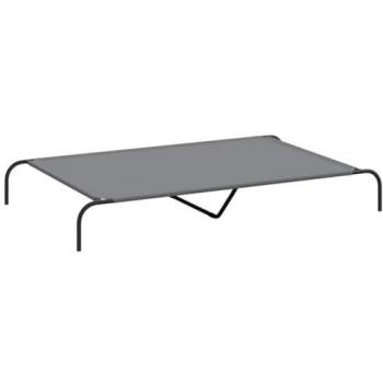 Comfort Elevated Dog Bed Grey 150x90x20 cm Oxford Fabric and Steel