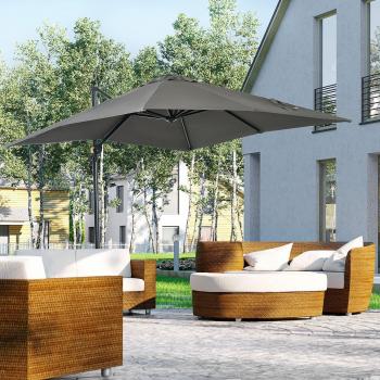 Outsunny 2.5 x 2.5m Patio Umbrella with Crank Handle