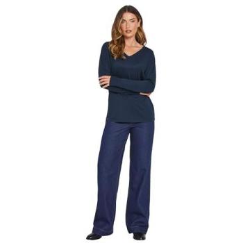 T-shirt Long Tall Sally à Manches Longues Bleu 42 Tall