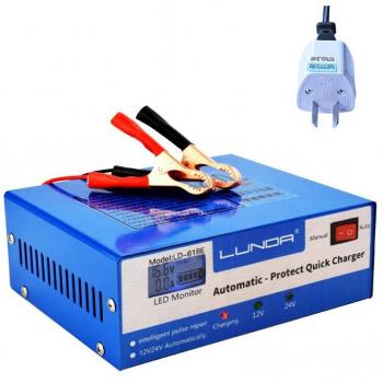 Automatic Car Battery Charger 130V-250V to 12V-24V 200AH with LED Display
