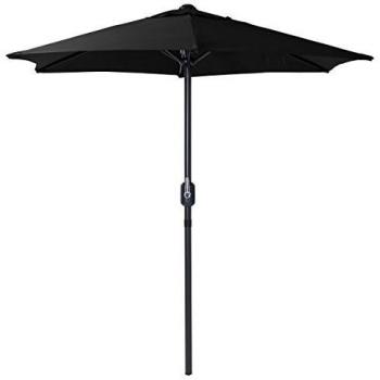 2 Meter Garden Patio Market Umbrella Parasol with Crank Function by Charles Bentley