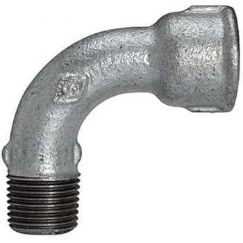 Riegler Bogen 1 Lang 90° I/a Rp/r 2,1/2 Temperguss Schwarz Feuerverzinkt