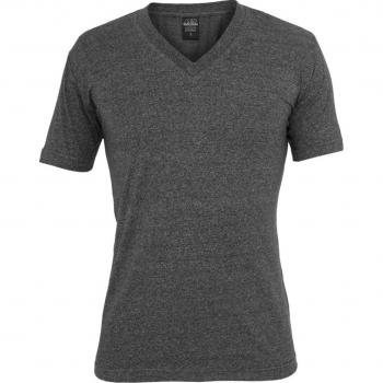 Melange V-Neck Urban Classic Shirt (Black)