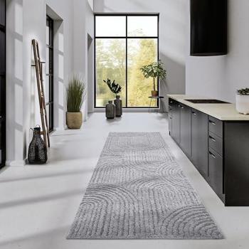 Contemporary Geometric Grey Runner