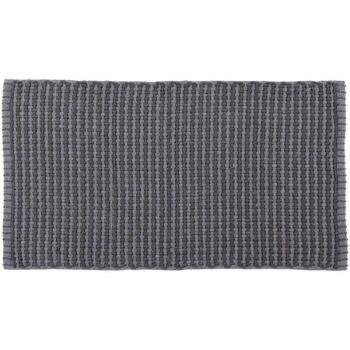 Tappeto “Soft Gray” 50x90 – Intreccio di Poliestere e Cotone
