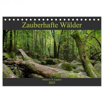 Zauberwelt Wald (Tischkalender 2025 DIN A5 quer) CALVENDO Monatskalender