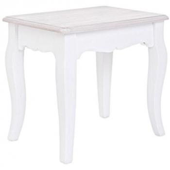 Shabby Nachttisch Charlene, 41x30x38 cm, MDF, weiß