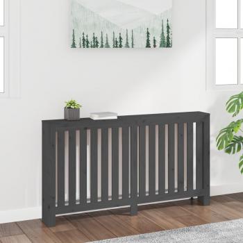 VidaXL Solid Wood Radiator Cover Grey 153x19x84 cm