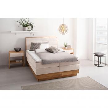 Jenna Boxspringbett 204 cm B × 216 cm L – umweltfreundliche Bezugsstoffe