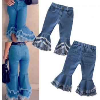 Pantalones Vaqueros para Niñas Pequeñas, Estilo Acampanado